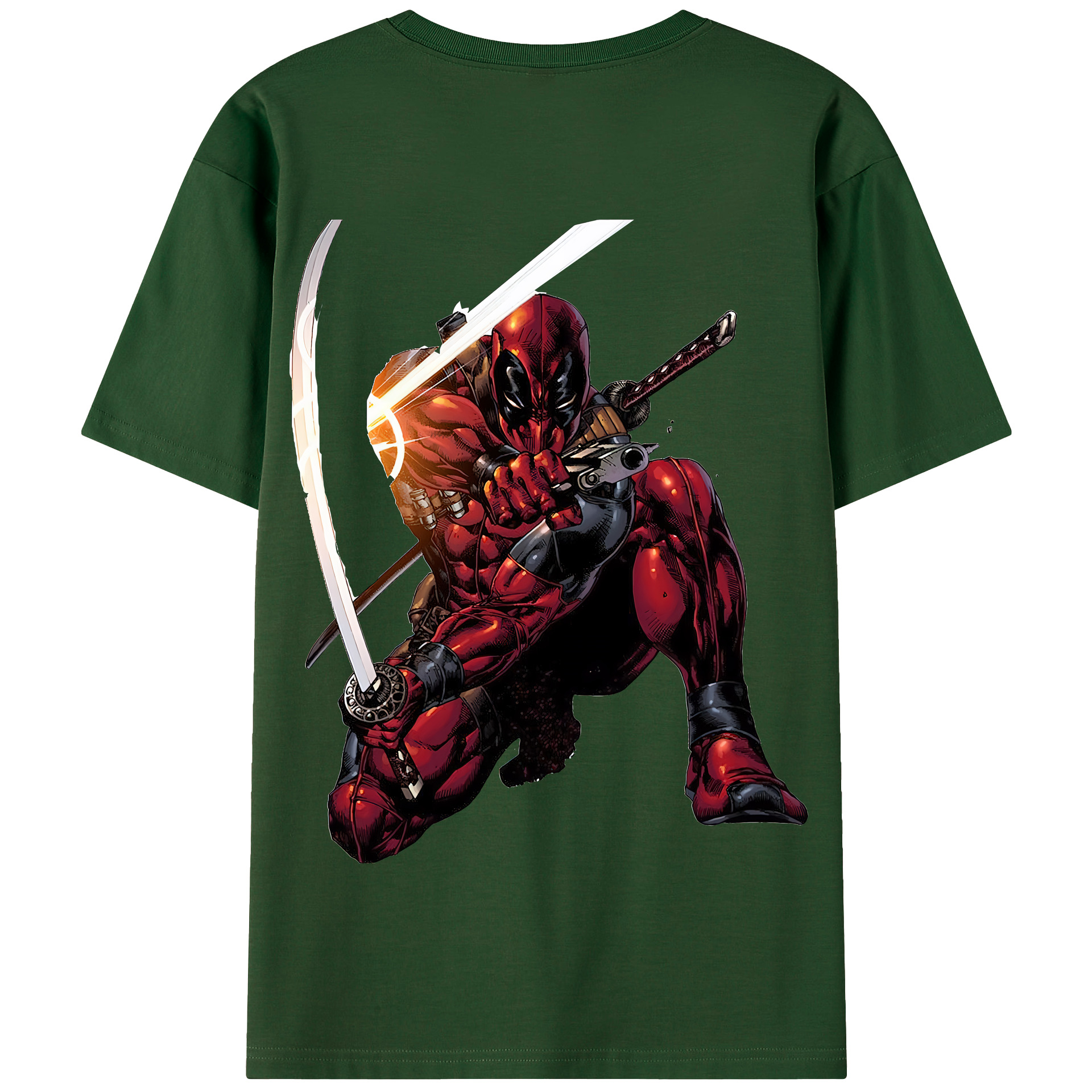 （画像用） Deadpool デッドプール 綿100％半袖Tシャツ（背面プリント）